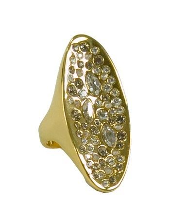 alexis bittar jewlery - small concave crystal encrusted ring