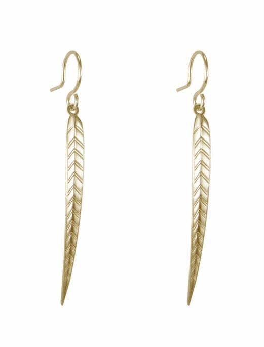 10k long leaf earrings at Ecommerce Done Right Online